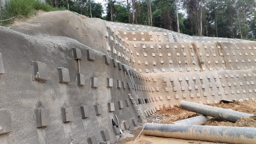 Soil nailing works